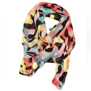 Vanity Colorful cheetah print scarf